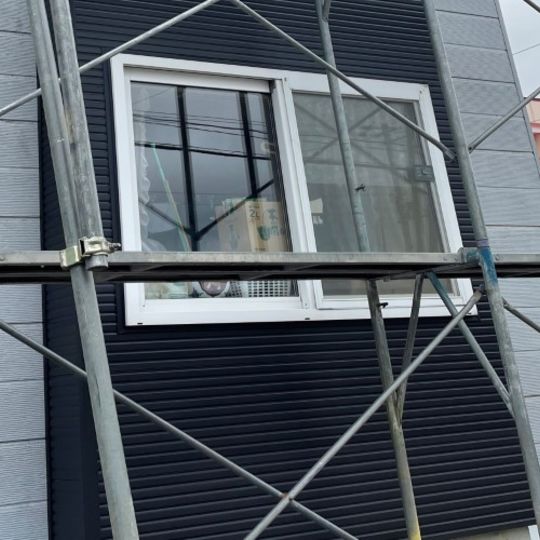 千歳市某アパート　金属サイディング工事